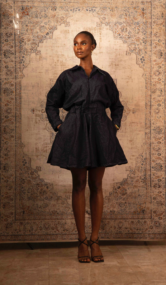 Bat-Sleeve Jumpsuit – Mini