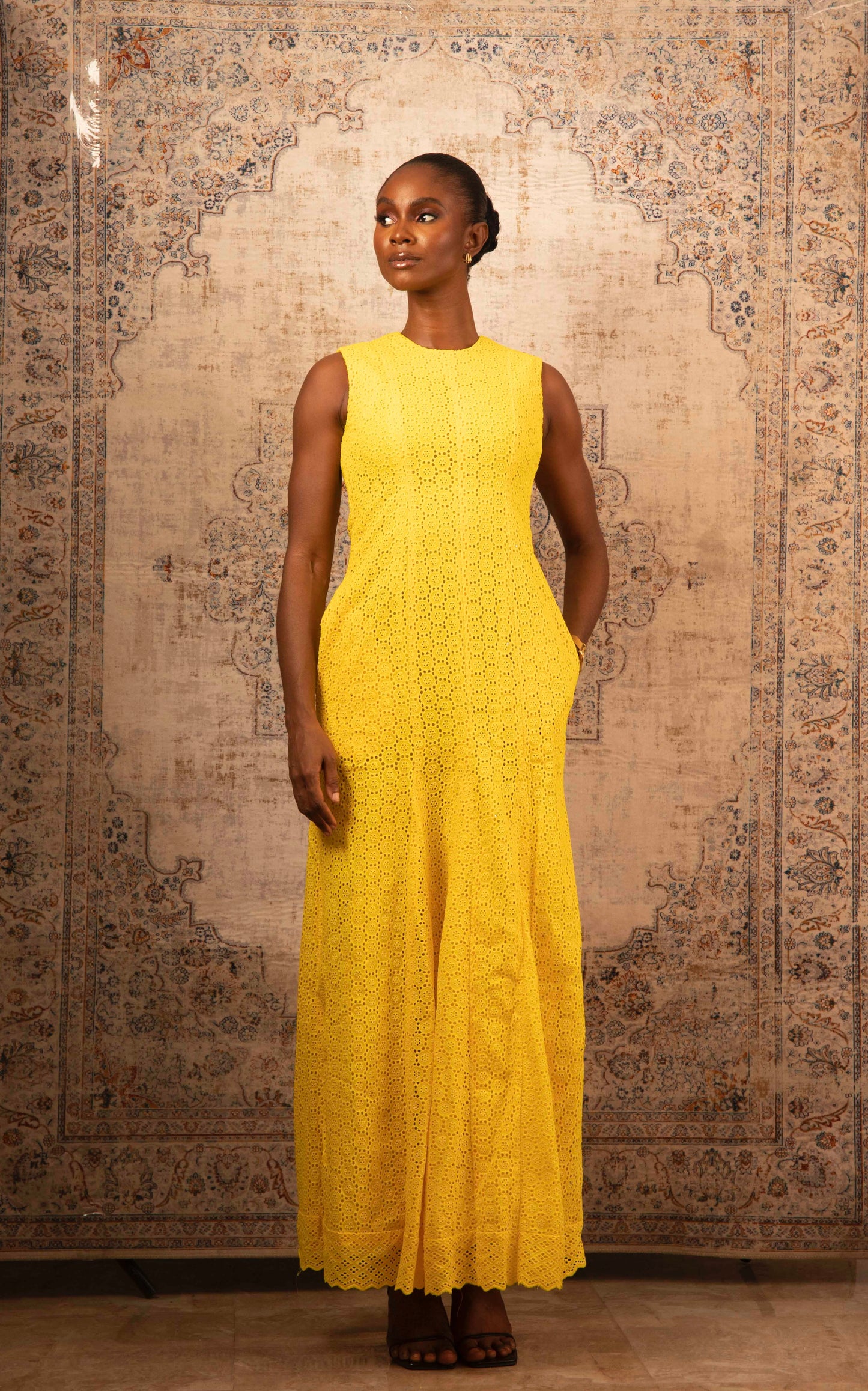 Paneled Gauze Dress – Maxi