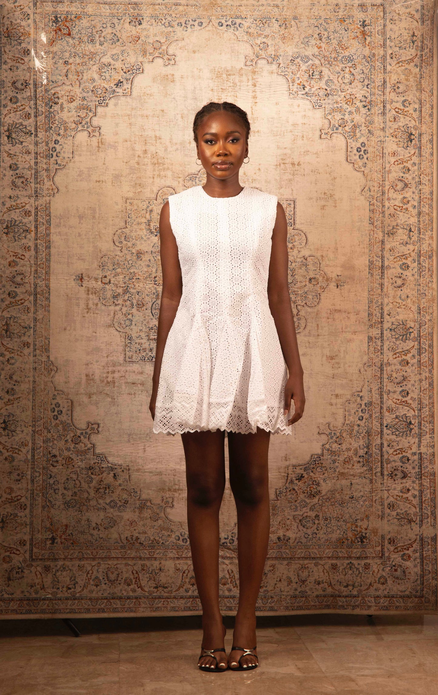 Paneled Gauze Dress – Mini