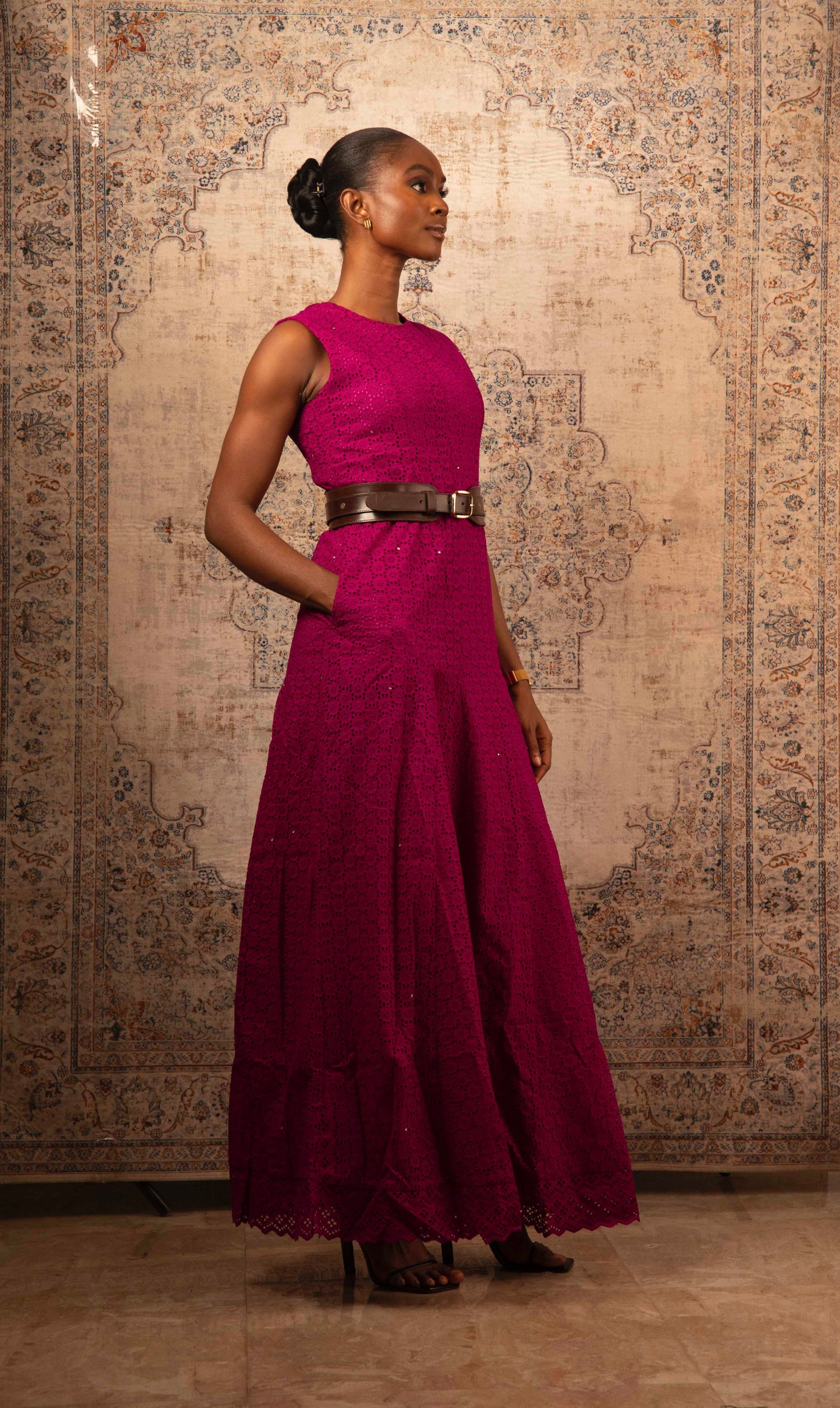 Paneled Gauze Dress – Maxi