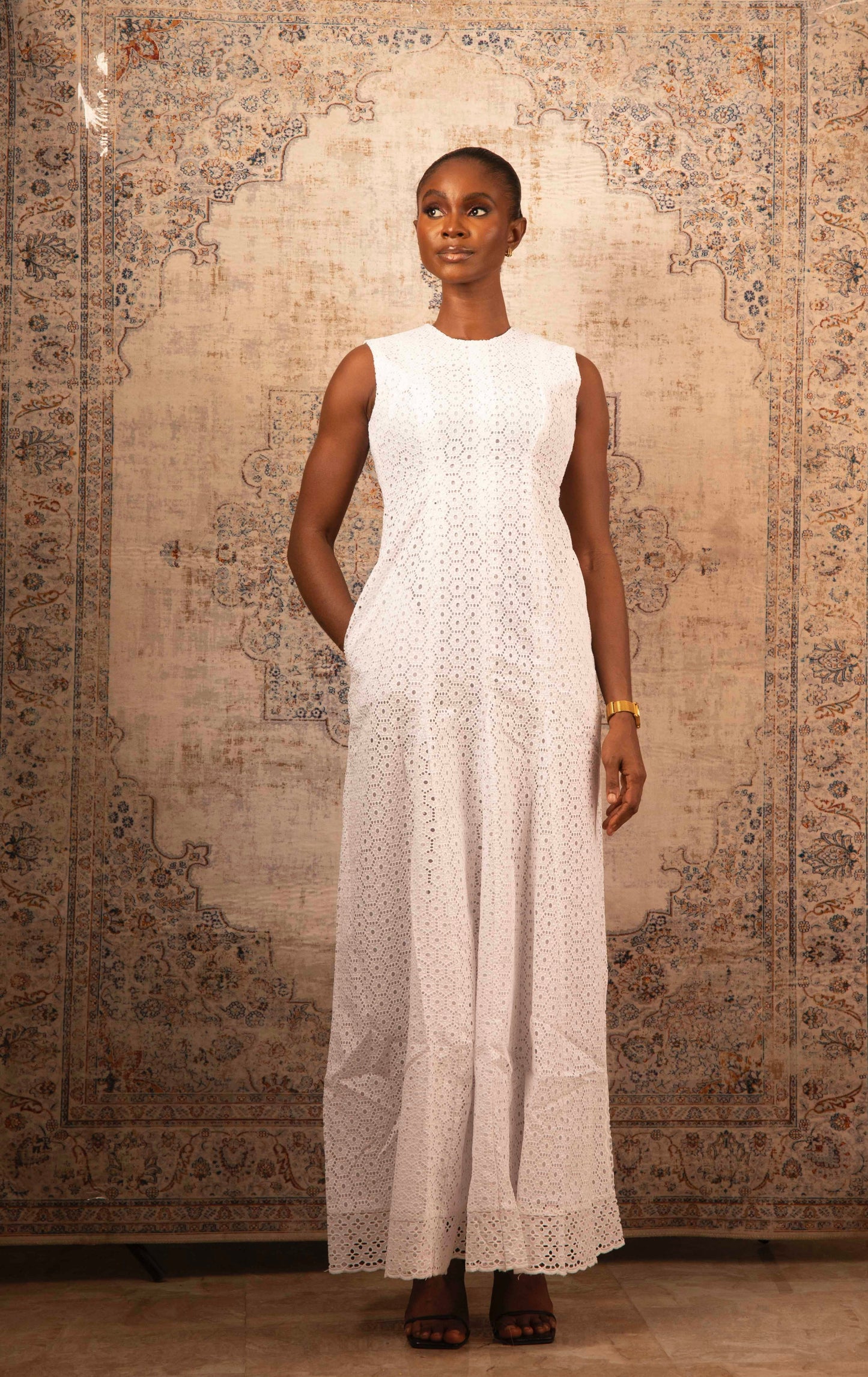 Paneled Gauze Dress – Maxi