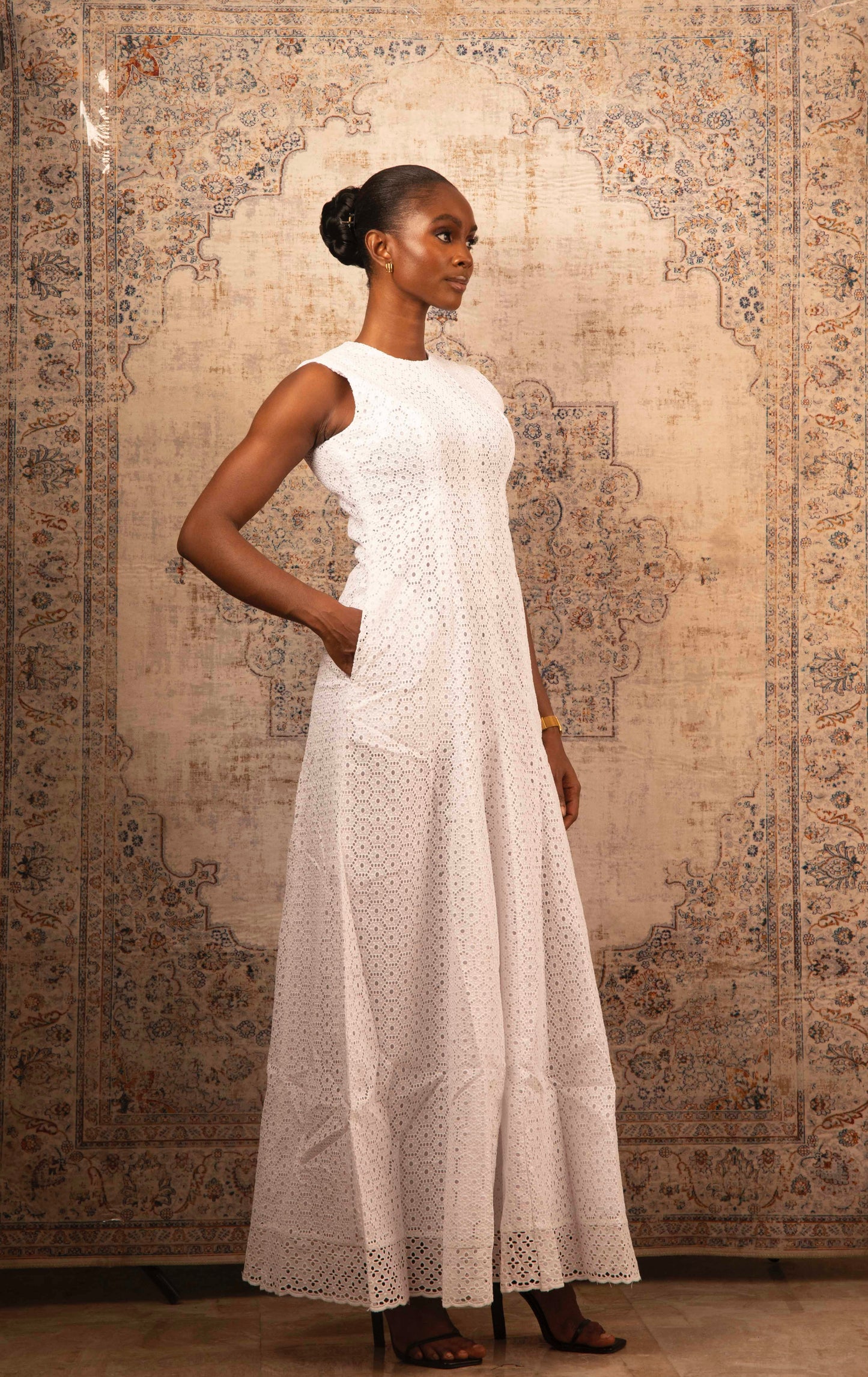 Paneled Gauze Dress – Maxi